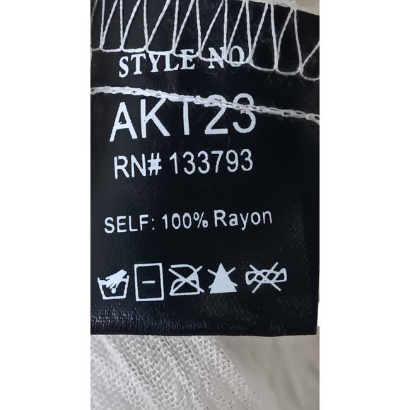 New POL Embroidered Boho Peasant Tunic Top Oversized Tassel Tie S - Picture 11 of 11